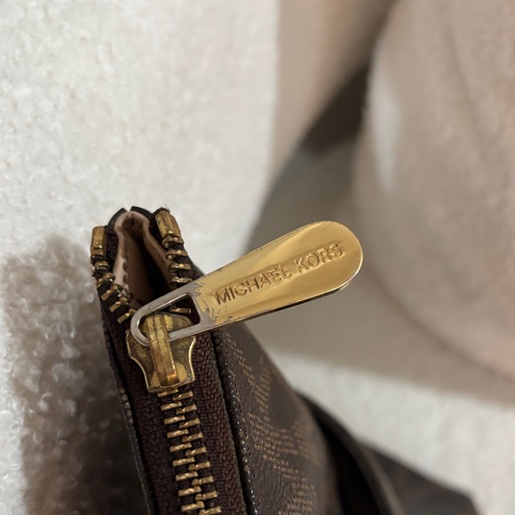 Michael Kors Dark Brown Tote with Gold Accents - Picture 3 of 8